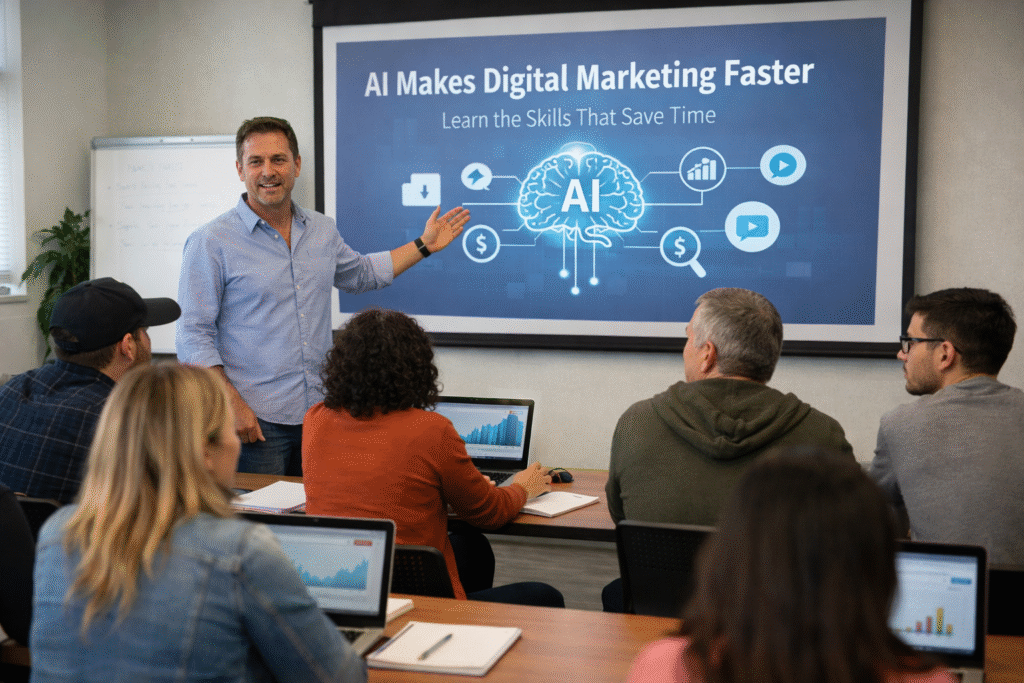 AI Makes Digital Marketing Faster: Learn the Skills That Save Time